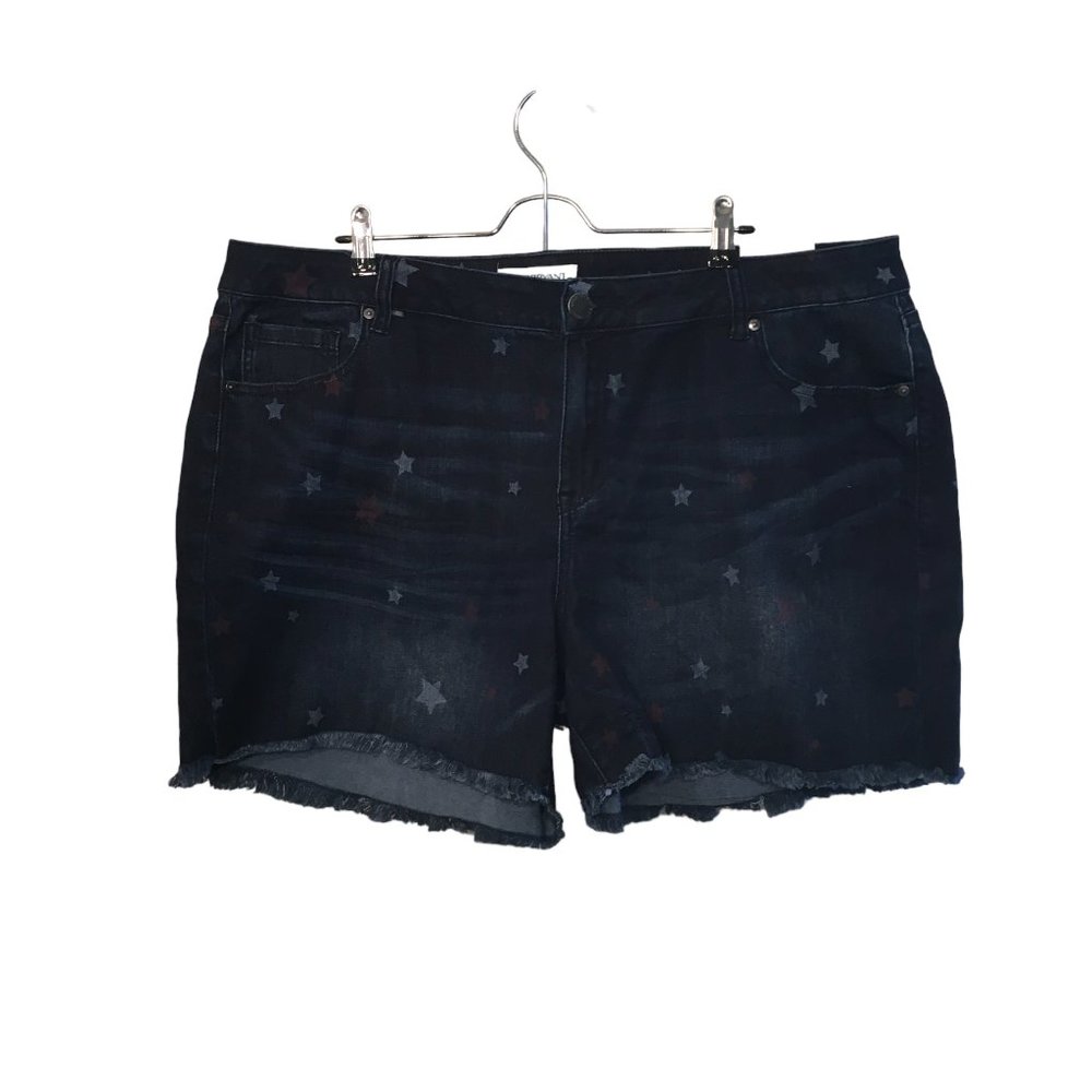Lane Bryant Patriot Star Print Mid Rise Essential Girlfriend Jean Shorts NBW 20